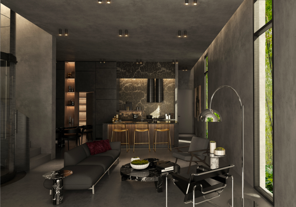 Living Room and Kitchen